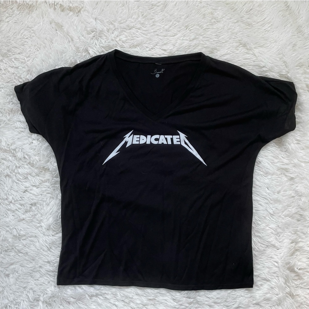 NWOT Brandi Glanville Medicated Cropped Tee